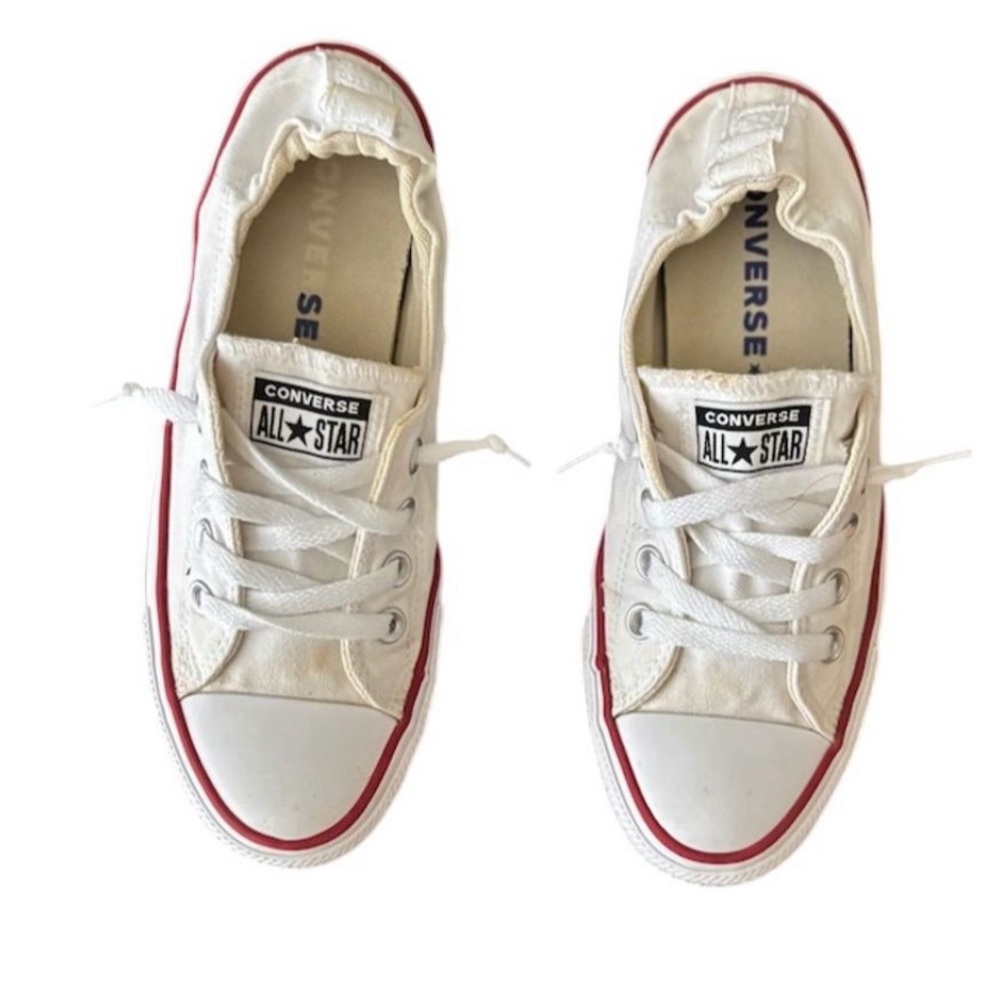 Converse White and Red Chuck Taylor Sneakers
